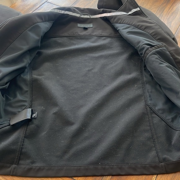 Guess men’s soft shell black nylon full zip up jacket size M - Picture 10 of 10